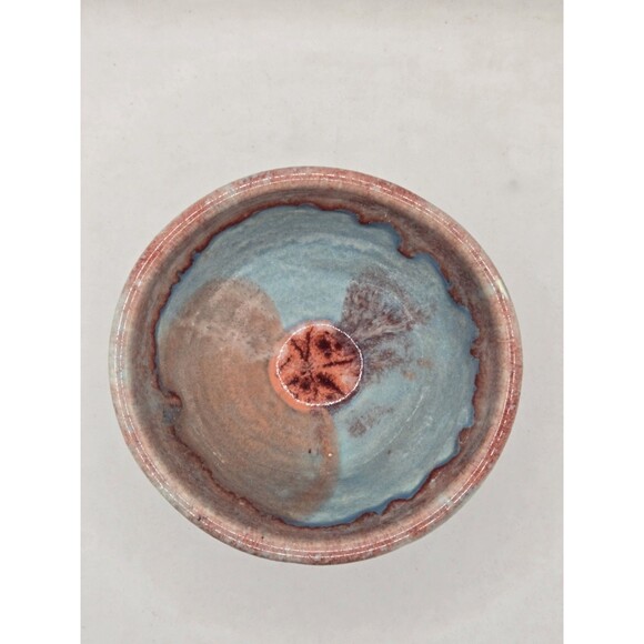 Lisa Howe Studio Pottery Blue Turquoise Drip Glaze Dish - Picture 7 of 10